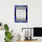 Poster Diamètre élégant Sapphire Mariage de siège graphiq (Bureau à domicile)