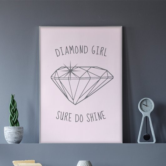 Poster Diamond Girl Shine Blush