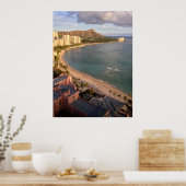Poster Diamond Head, Waikiki Beach, Hawaii (Cuisine)