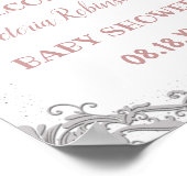 Poster Diamond Pearl Blush rose Girly Elegance Baby showe (Coin)