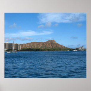 Poster Diamondhead Oahu Hawaï
