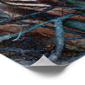 Poster Diana, déesse de la chasse, dans une Forêt Magique (Coin)