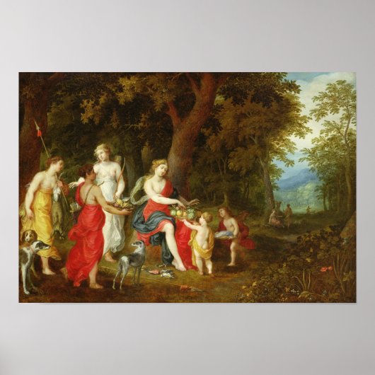 Poster Diana et ses Maidens, après la chasse, 1626 (Devant)
