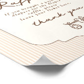 Poster Diaper raffle Bebe Cafe Brown Bow Handdrawn (Coin)