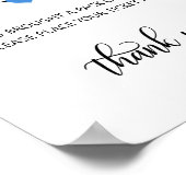 Poster DIAPER RAFFLE Billet SIGNE Baby shower noir blanc (Coin)