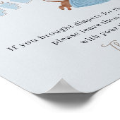 Poster Diaper Raffle Dachshund Blue Baby Shower Game (Coin)