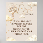 Poster Diaper Raffle Jeu Teddy Ballons d'ours ThemeSign (Devant)