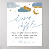 Poster Diaper Raffle Jeu Twinkle Little Star Baby shower (Devant)