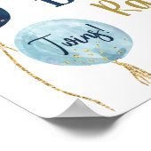 Poster Diaper Raffle marine bleu twin boys signe (Coin)
