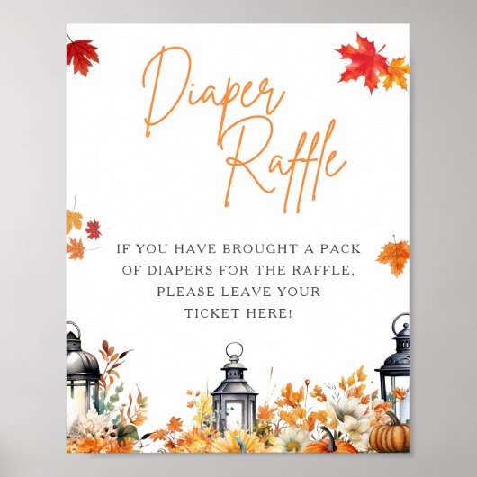 Poster DIAPER RAFFLE UN JEU UN PEU Citrouille (Devant)