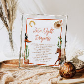 Poster Diapeurs de nuit Baby shower de rodéo occidental