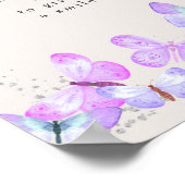 Poster Diapeurs de nuit Baby shower papillon Ciel (Coin)