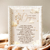 Poster Diapeurs de nuit Bear Balloon Thème Jeu Signe