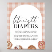 Poster Diapeurs de nuit Little Cutie Pie Baby shower (Devant)