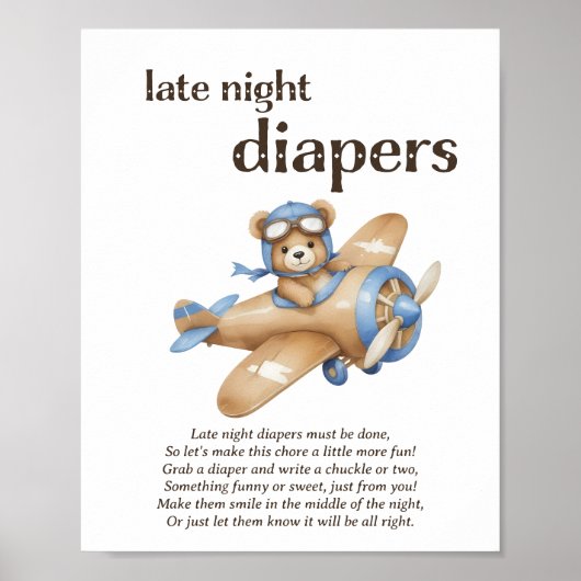Poster Diapeurs de nuit Teddy Bear Baby Boy Shoy Jeu (Devant)