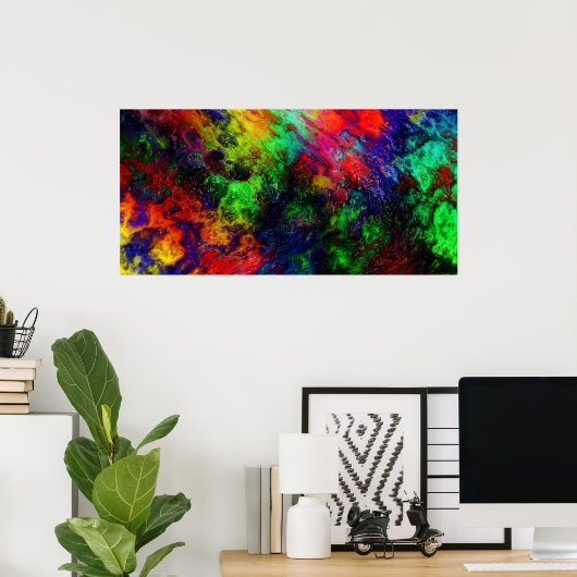 Poster Diapositive arc-en-ciel (Bureau à domicile)