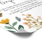 Poster Diapositives Botaniques Bright Fleur sauvage (Coin)