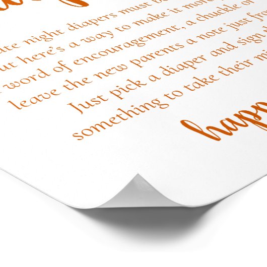 Poster Diapositives de nuit de automne simple | Douche or (Coin)