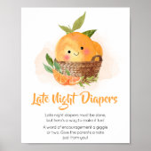 Poster Diapositives De Nuit Tard De L'Orange Citrus Littl (Devant)