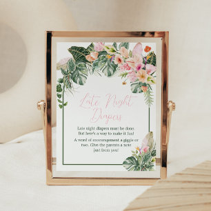 Poster Diapositives nocturnes du Baby shower Aloha