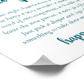 Poster Diapositives simples de nuit tardive | Baby shower (Coin)