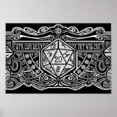 Poster Dice Deco D20 pour Objets Sombres (Devant)