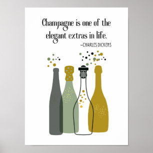 Poster Dickens Champagne Bar MidCentury Art Panier