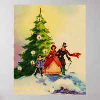 Dickens style Christmas Illustration