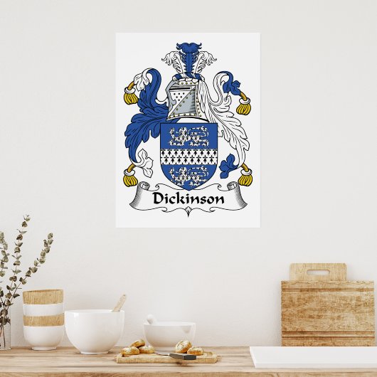 Poster Dickinson Family Crest (Cuisine)