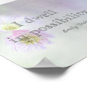 Poster Dickinson inspirant citant des couleurs douces (Coin)