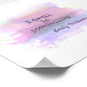 Poster Dickinson inspirant citant des couleurs douces (Coin)