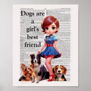 Poster Dictionnaire d'art dessin Pin UP