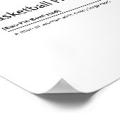 Poster Dictionnaire de tête de basket Définition Citation (Coin)