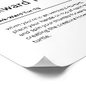 Poster Dictionnaire De Tortue Awkward Définition Drôle Ci (Coin)