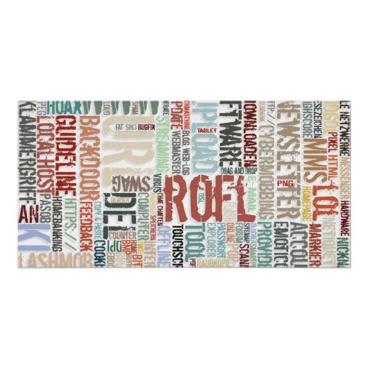 Poster Dictionnaire informatique en couleurs (Devant)