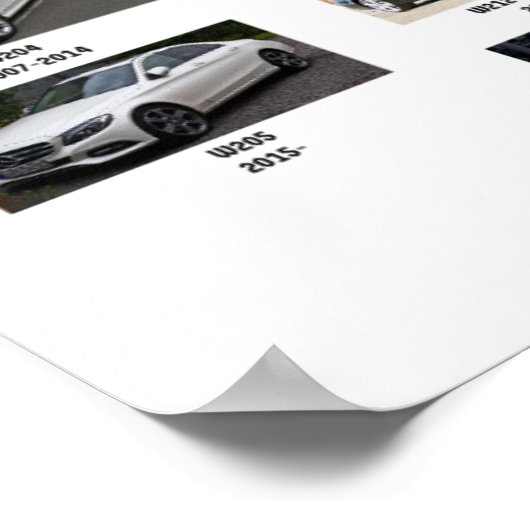 Poster d'identification du châssis Mercedes Benz (Coin)