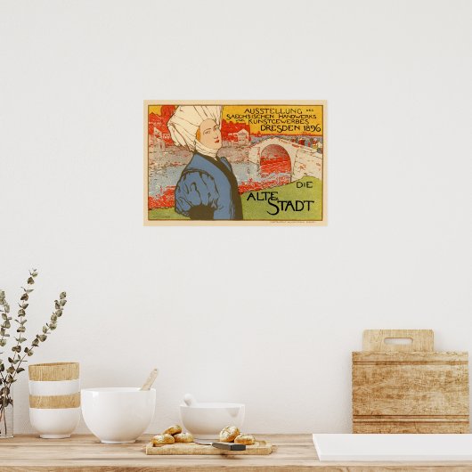 Poster Die Alte Stadt par Otto Fischer (Cuisine)