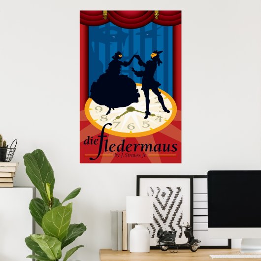 Poster Die Fledermaus, Opéra (Bureau à domicile)