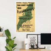 Poster Die Fledermaus Strauss 1938 WPA (Bureau à domicile)