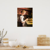 Poster Die kleine Kartoffelschälerin (Cuisine)