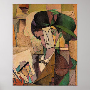 Poster Diego Rivera, Jeune Homme avec un stylo-plume,