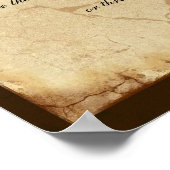 poster "Dierlijk besluit", perkamentachtig poëzie (Hoek)