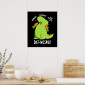 Poster Diet-nosaurus Blagues drôles de dinosaure Fond som (Cuisine)