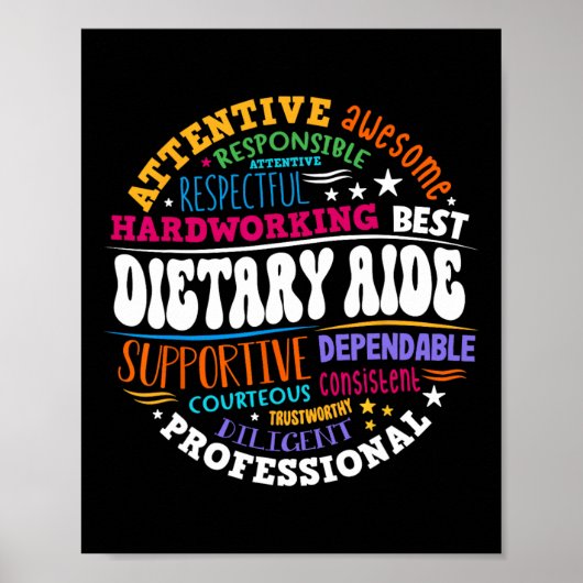 Poster Dietary Aide Life Appreciation Healthcare Workers (Devant)