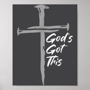 Poster Dieu a cela Motivation de Croix Chrétienne de Foi