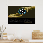 Poster Dieu A Donné ASL Aux Personnes Sourdes (36"x24") (Cuisine)