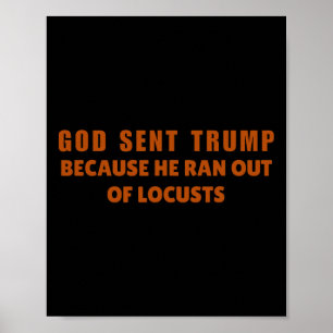 Poster Dieu a envoyé Trump parce qu'il n'avait plus de sa