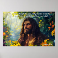 Dieu a placé l'homme dans le jardin, Dieu et Verse