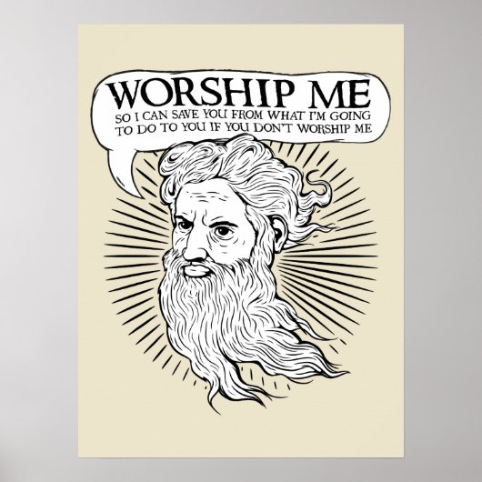 Poster Dieu : Adorez-moi pour que je vous sauve de moi (Devant)