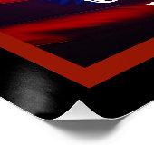 Poster Dieu bénisse l'Amérique US Drapeau de l'aigle (Coin)